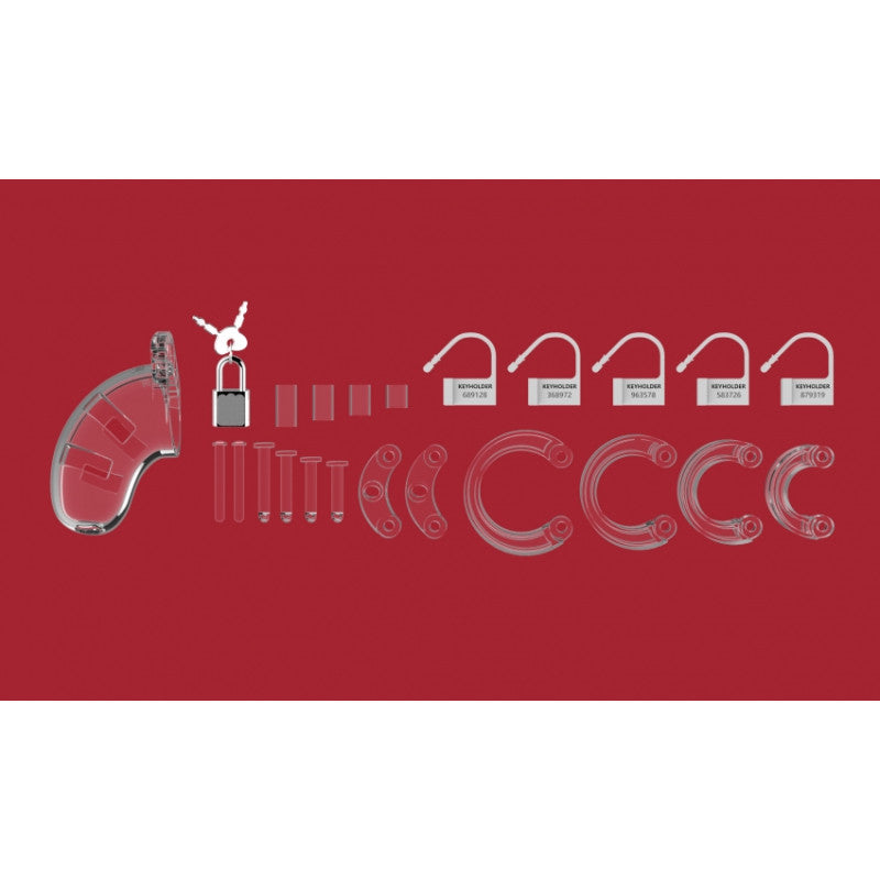 Cock Cage Uomo Trasparente – Gabbia di Castità in Plastica Rigida